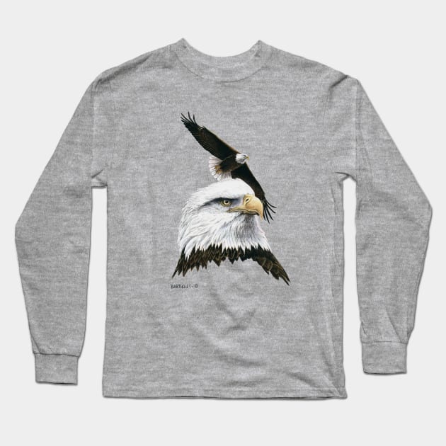 Power And Grace Long Sleeve T-Shirt by Dave Bartholet Wildlife Art